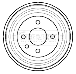 Tambour de frein BORG & BECK BBR7040