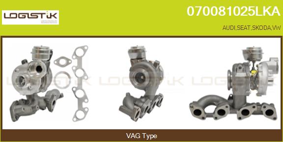 Turbocompresseur, suralimentation LGK 070081025LKA
