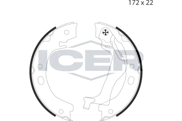 Jeu de mâchoires de frein, frein de stationnement ICER 79PB4042 C