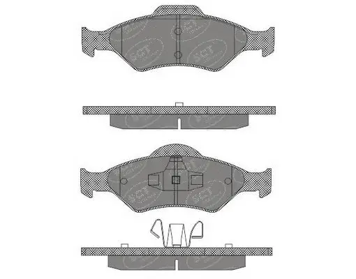 Kit de plaquettes de frein, frein à disque SCT - MANNOL SP 603 PR