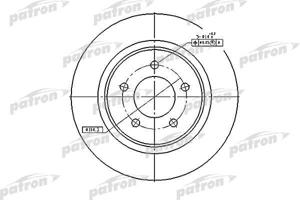Disque de frein PATRON PBD5386