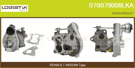 Turbocompresseur, suralimentation LGK 070079008LKA