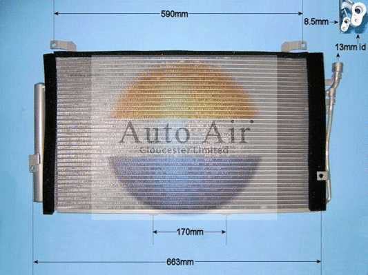Condenseur, climatisation AUTO AIR GLOUCESTER 16-9761
