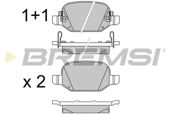 Kit de plaquettes de frein, frein à disque BREMSI BP3524