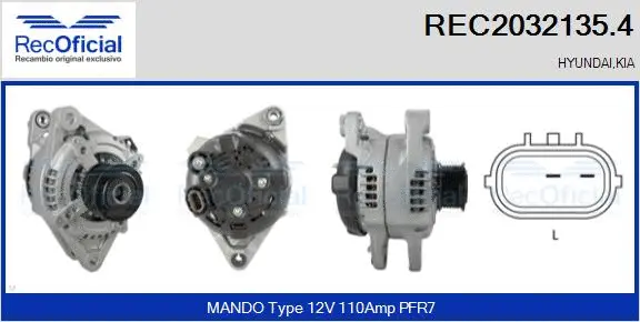 Alternateur RECOFICIAL REC2032135.4