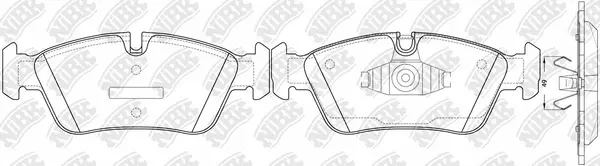 Kit de plaquettes de frein, frein à disque NiBK PN0510