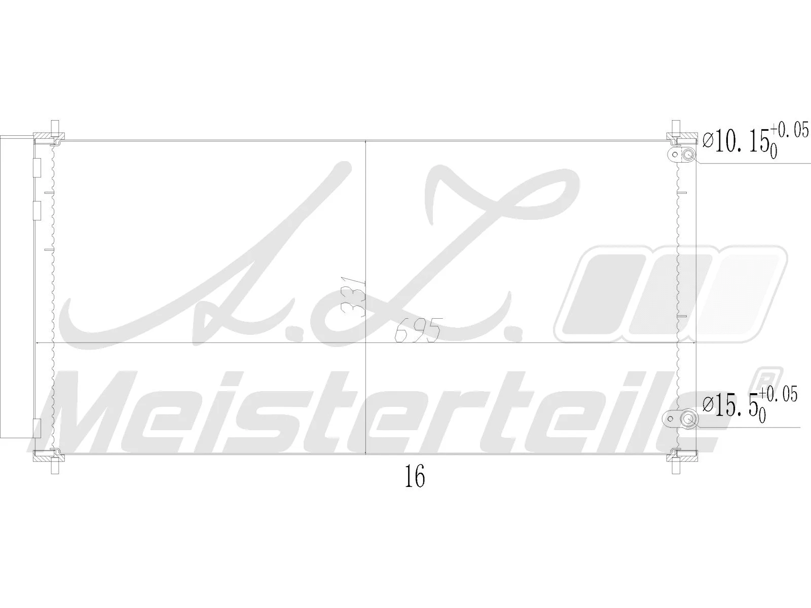 Condenseur, climatisation A.Z. Meisterteile AZMT-45-030-1386