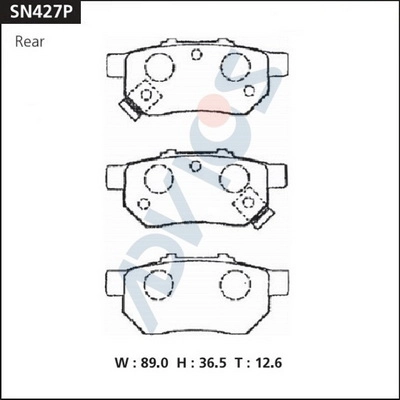 Kit de plaquettes de frein, frein à disque ADVICS SN427P