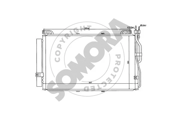 Condenseur, climatisation SOMORA 136060A