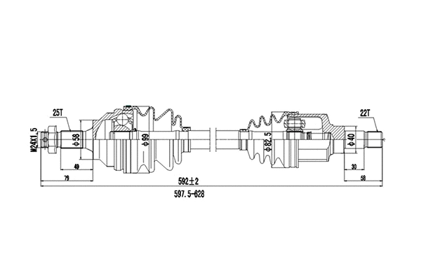 Arbre de transmission DYNAMATRIX DDS210204