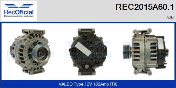 Alternateur RECOFICIAL REC2015A60.1