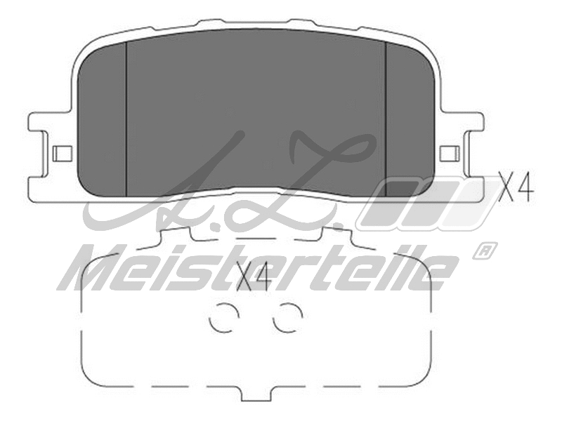 Kit de plaquettes de frein, frein à disque A.Z. Meisterteile AZMT-44-022-1790