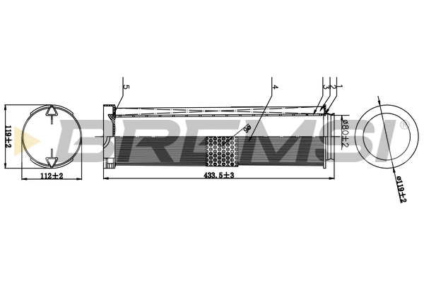Filtre à air BREMSI FA1056