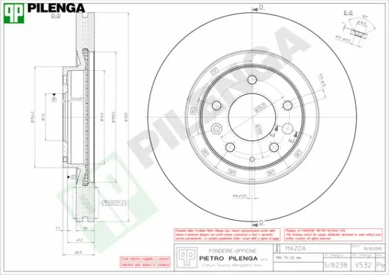 Disque de frein PILENGA V532