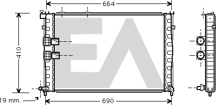 Radiateur, refroidissement du moteur EACLIMA 31R10022
