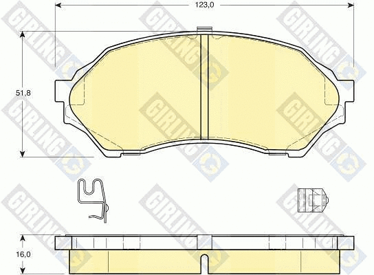 Kit de plaquettes de frein, frein à disque GIRLING 6131939