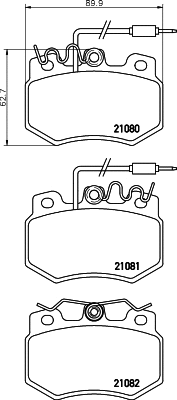 Kit de plaquettes de frein, frein à disque MINTEX MDB1300