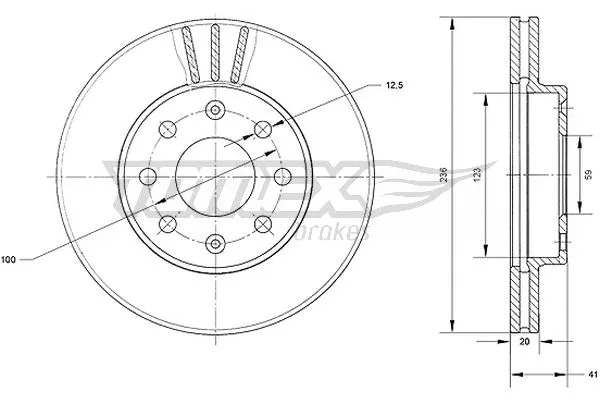 Disque de frein TOMEX Brakes TX 70-92