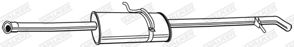 Silencieux arrière WALKER 23123