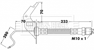 Flexible de frein BORG & BECK BBH7119