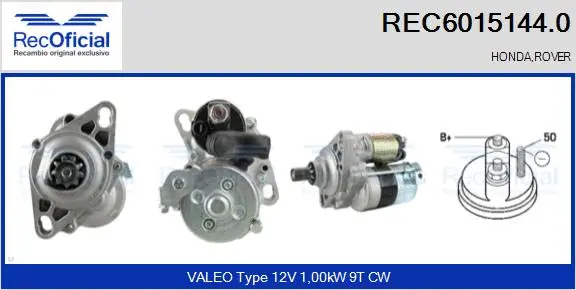 Démarreur RECOFICIAL REC6015144.0