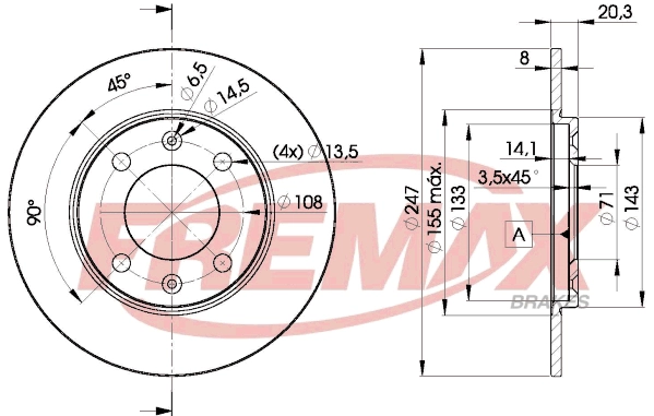 Disque de frein FREMAX BD-4699