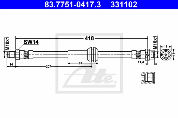 Flexible de frein ATE-APAC 83.7751-0417.3