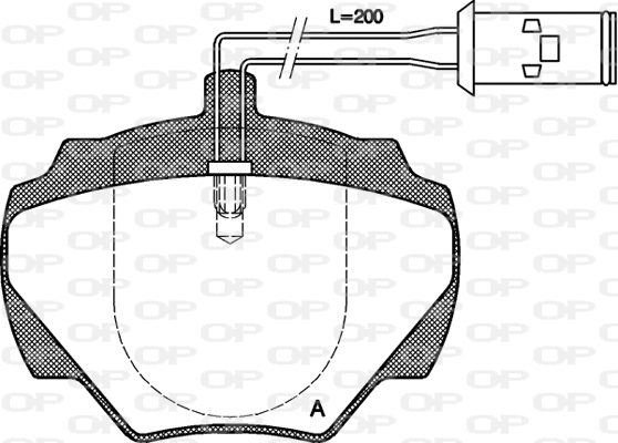 Kit de plaquettes de frein, frein à disque OPEN PARTS BPA0222.01