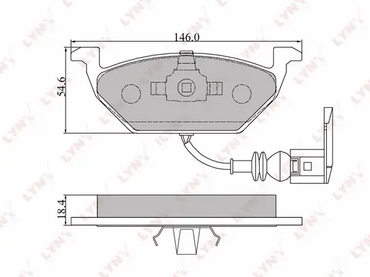 Kit de plaquettes de frein, frein à disque LYNXAUTO BD-1202