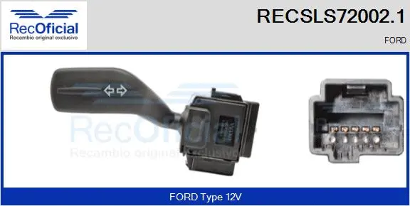 Commutateur de colonne de direction RECOFICIAL RECSLS72002.1