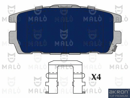 Kit de plaquettes de frein, frein à disque AKRON-MALÒ 1050624