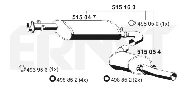 Silencieux arrière ERNST 515160