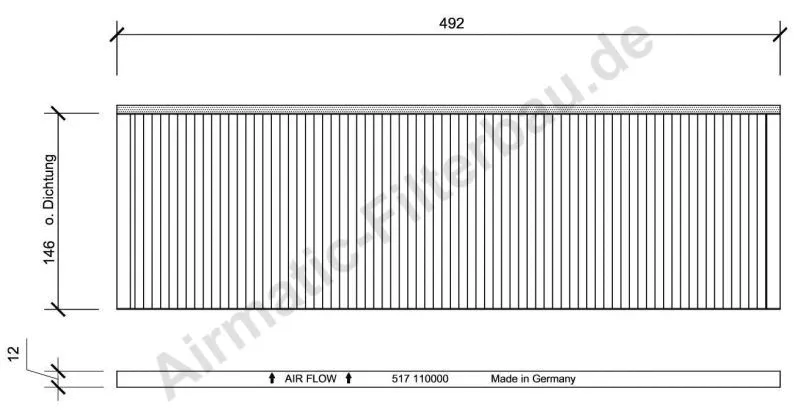 Filtre, air de l'habitacle AIRMATIC Filterbau IF0517