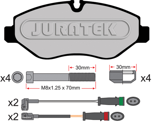 Kit de plaquettes de frein, frein à disque JURATEK JCP115