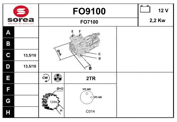 Démarreur SNRA FO9100