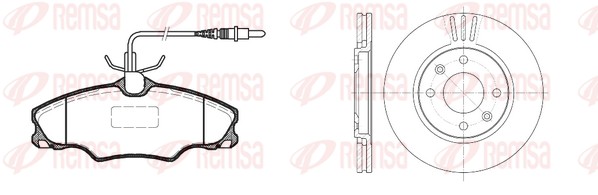 Kit de freins, frein à disques REMSA 8603.00