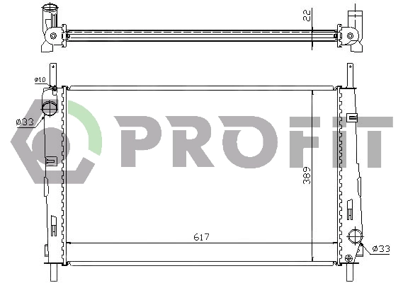Radiateur, refroidissement du moteur PROFIT PR 2567N1