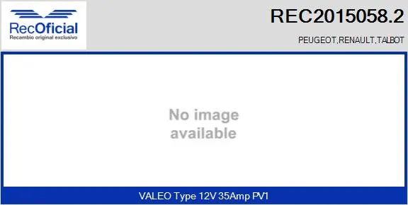 Alternateur RECOFICIAL REC2015058.2