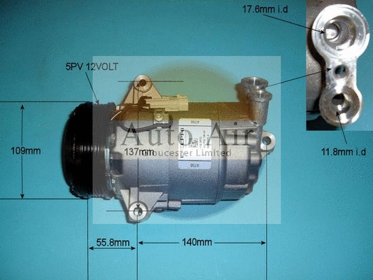 Compresseur, climatisation AUTO AIR GLOUCESTER 14-9707