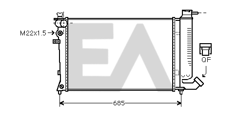 Radiateur, refroidissement du moteur EACLIMA 31R10081