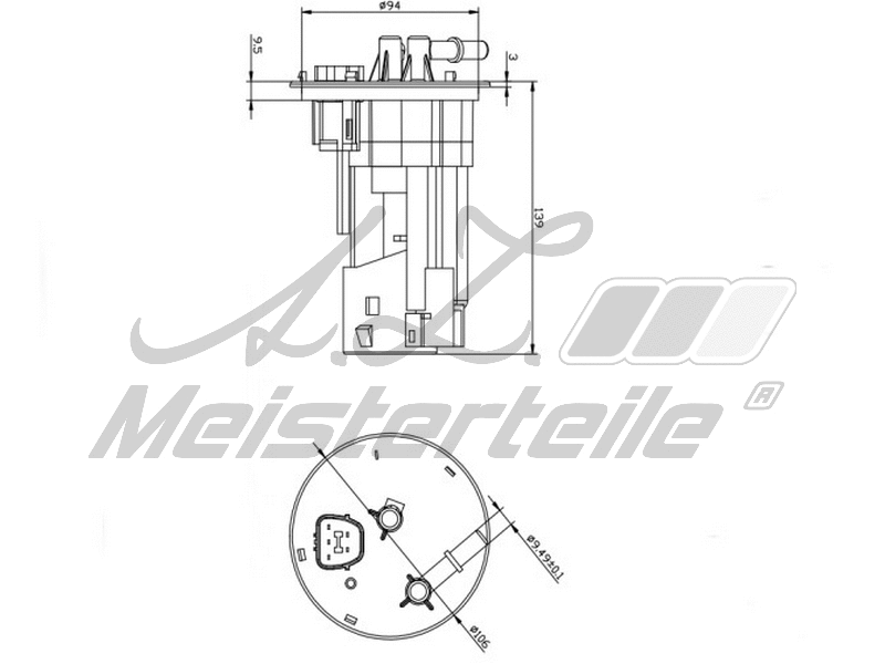 Filtre à carburant A.Z. Meisterteile AZMT-41-020-1448