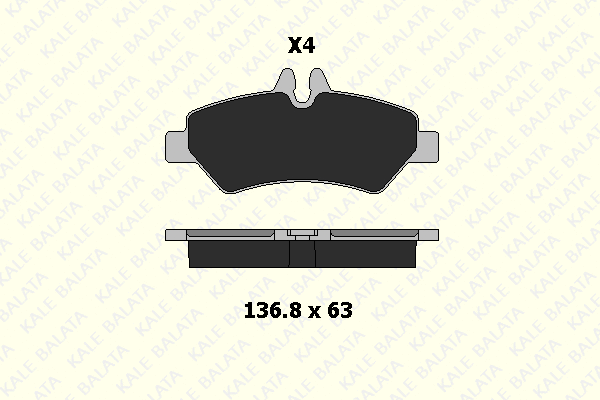 Kit de plaquettes de frein, frein à disque KALE 29190 190 04