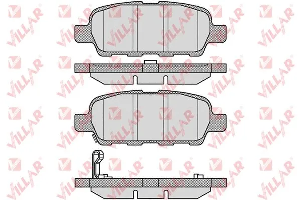 Kit de plaquettes de frein, frein à disque VILLAR 626.0857
