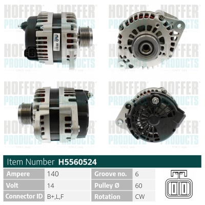 Alternateur HOFFER H5560524