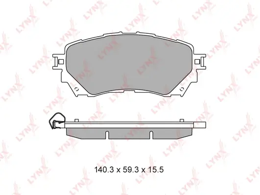 Kit de plaquettes de frein, frein à disque LYNXAUTO BD-5130