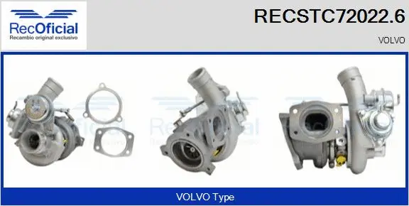Turbocompresseur, suralimentation RECOFICIAL RECSTC72022.6