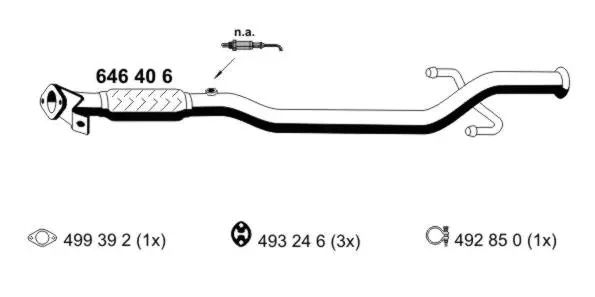Tuyau d'échappement ERNST 646406