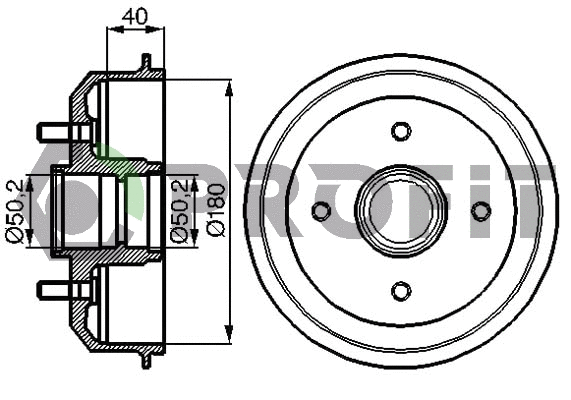 Tambour de frein PROFIT 5020-0022