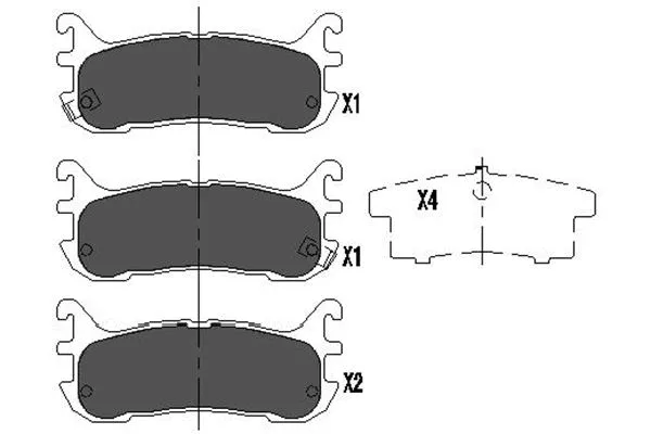 Kit de plaquettes de frein, frein à disque KAVO PARTS KBP-4539