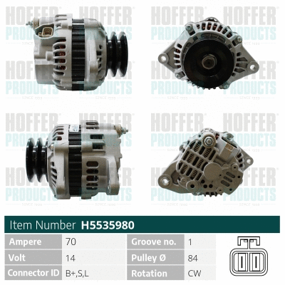 Alternateur HOFFER H5535980